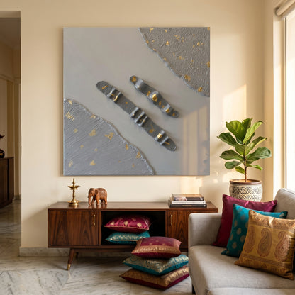 Obsidian Luxe – Sculptural Textured Wall Art