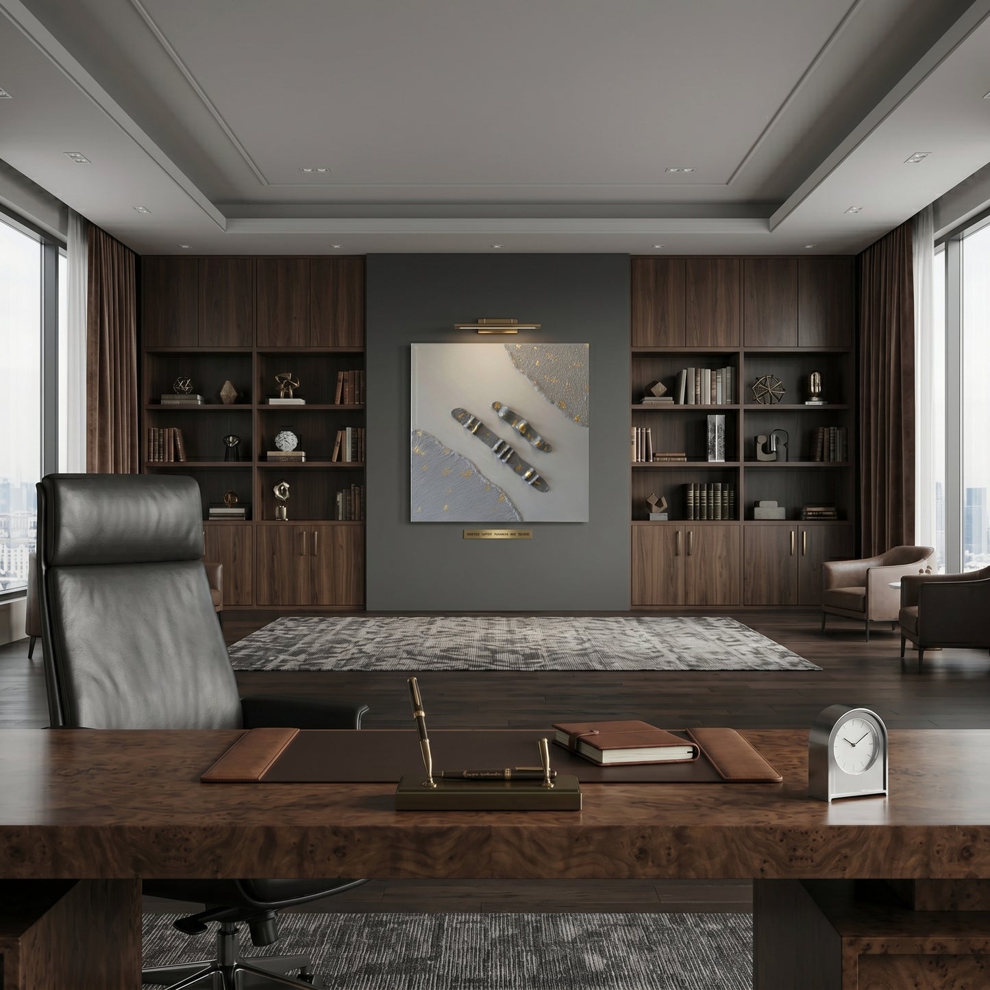 Obsidian Luxe – Sculptural Textured Wall Art